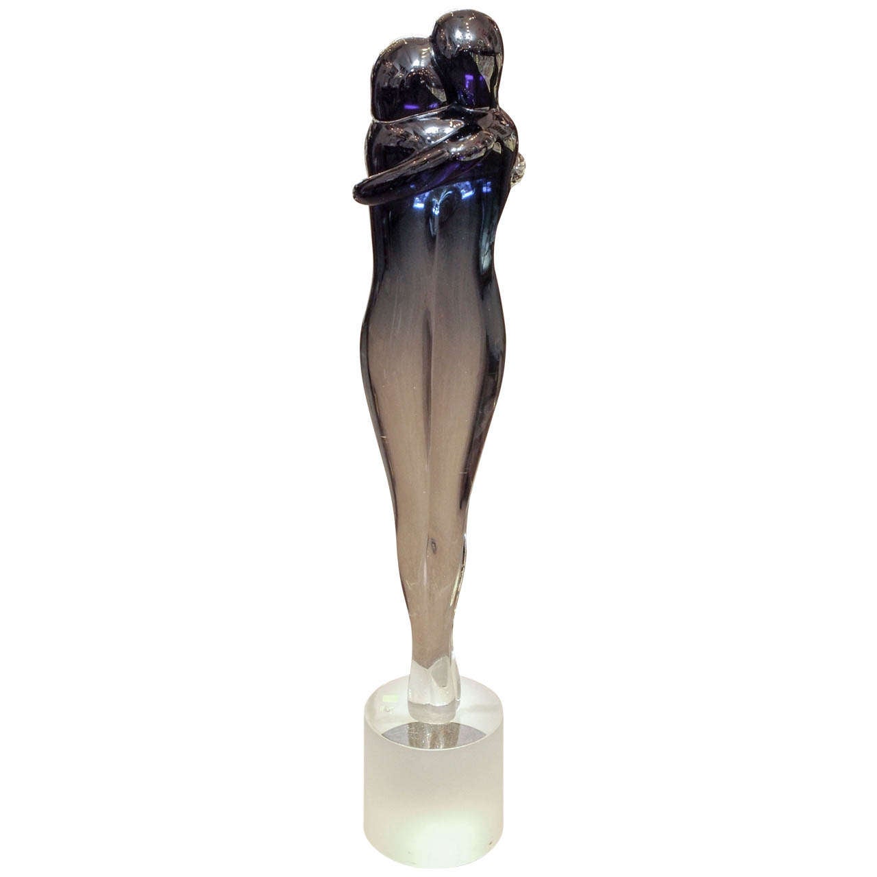 Glass Sculpture titled "Lovers" by Glassmaster