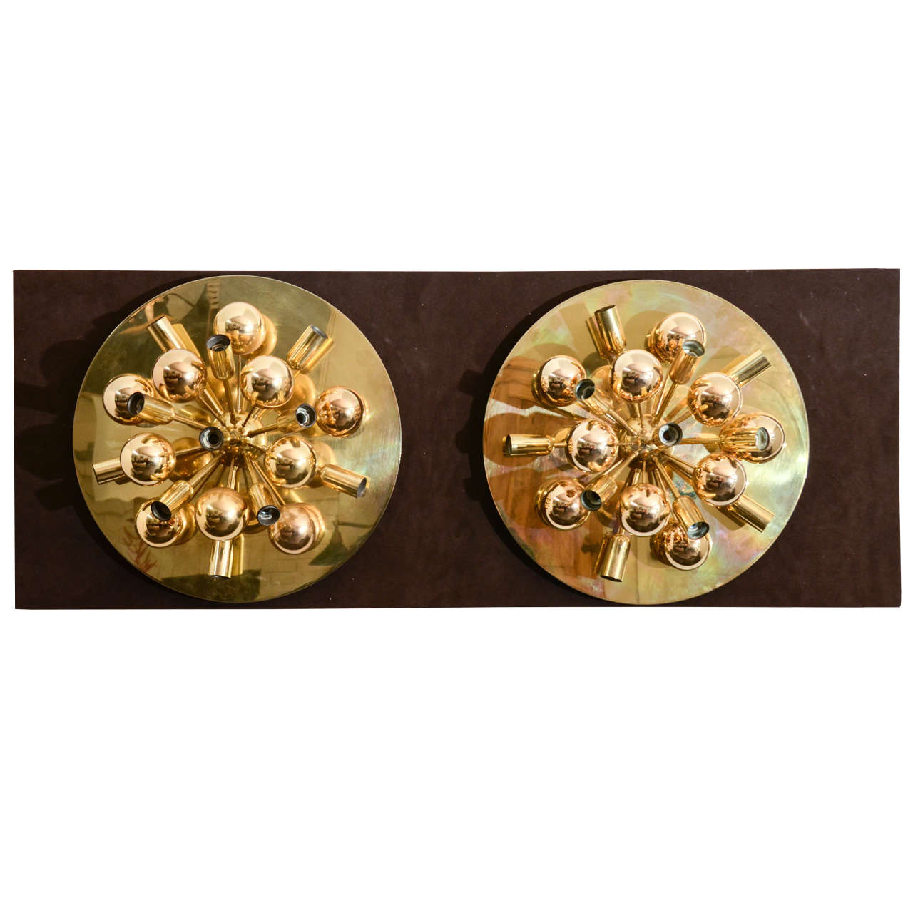 Large Gold Sputnik Fixtures at 1stdibs