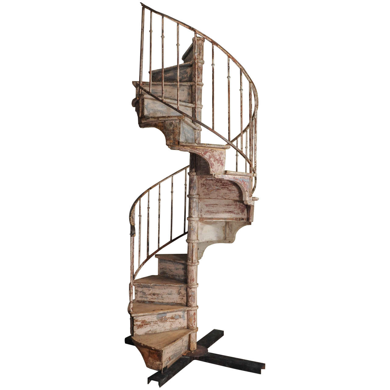 An Antique Pinewood Spiral Staircase at 1stdibs