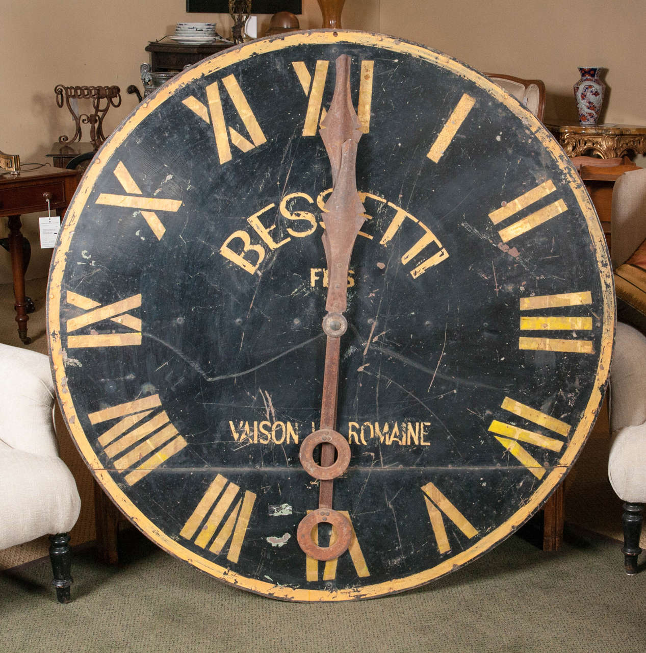 Large Advertising ClockFace at 1stDibs