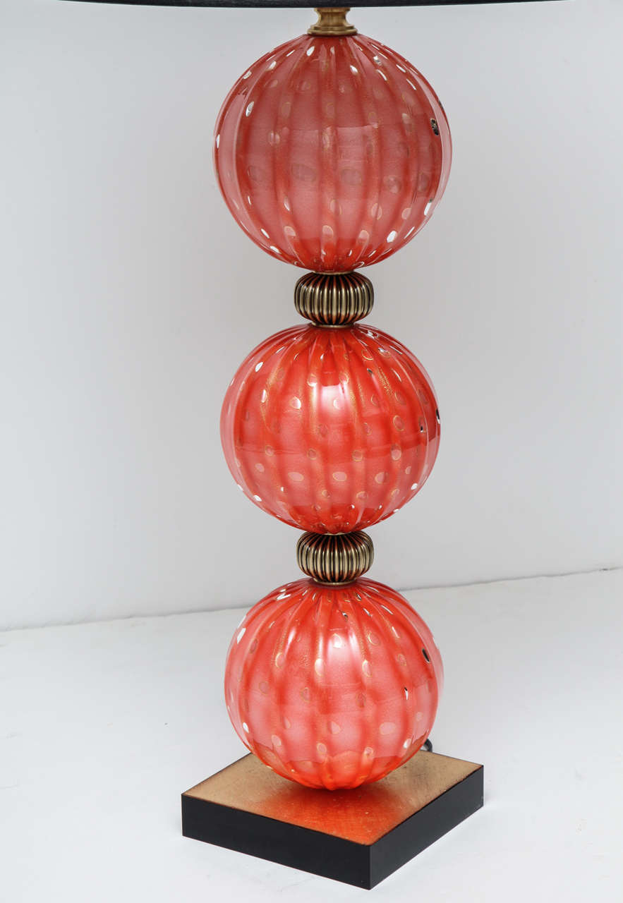 Pair of Murano Glass Table Lamps at 1stdibs