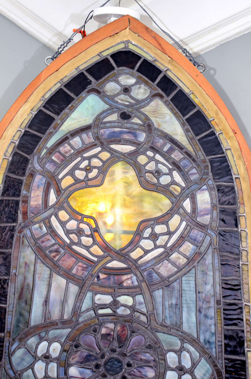 Original Tiffany Stained Glass Gothic Arched Window For Sale at 1stDibs tiffany stained glass
