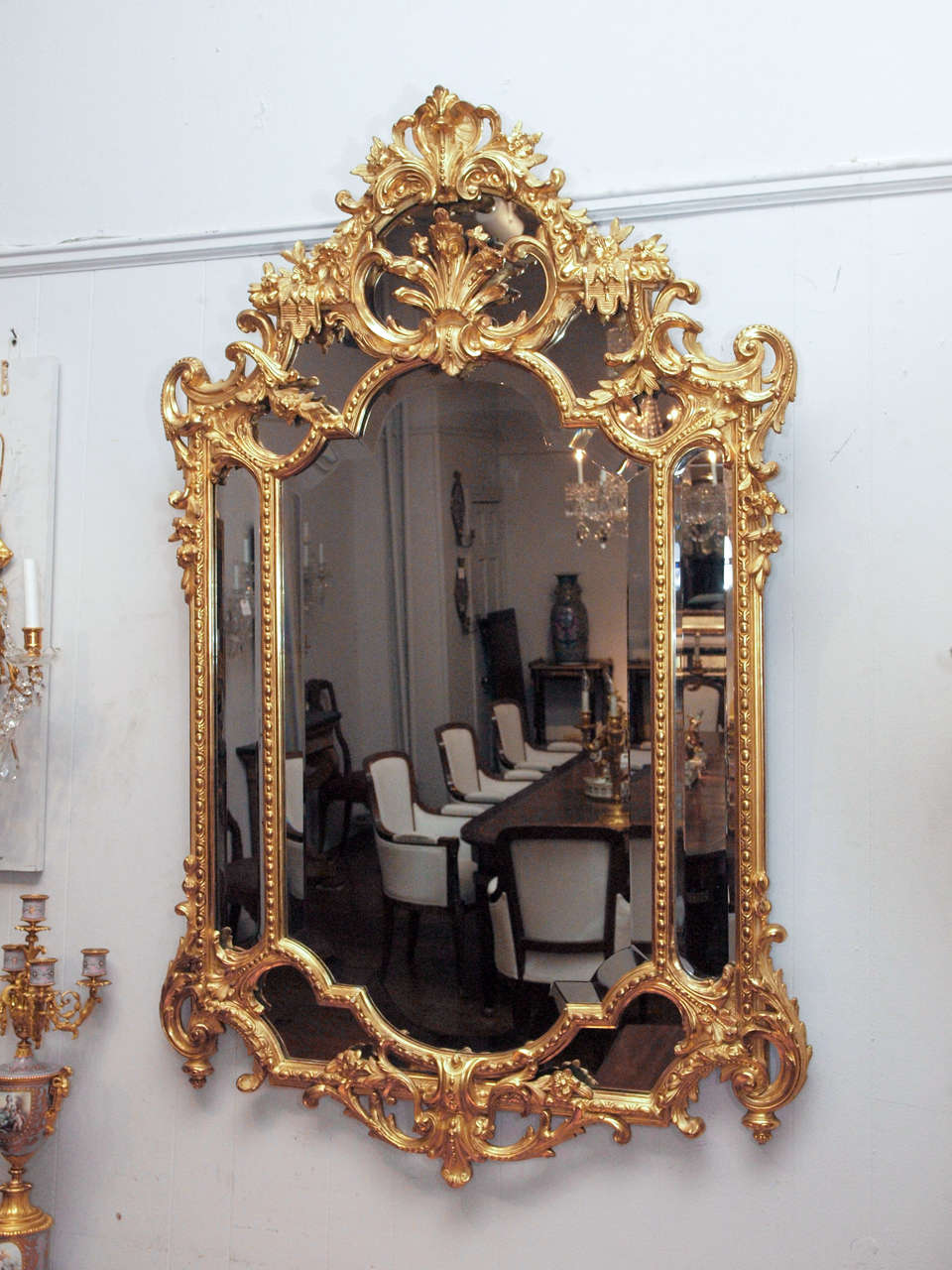 Piedmont Antique Gold Leaf Mirror Antique Original Gold Leaf Mirror circa 1880 For Sale at 1stdibs