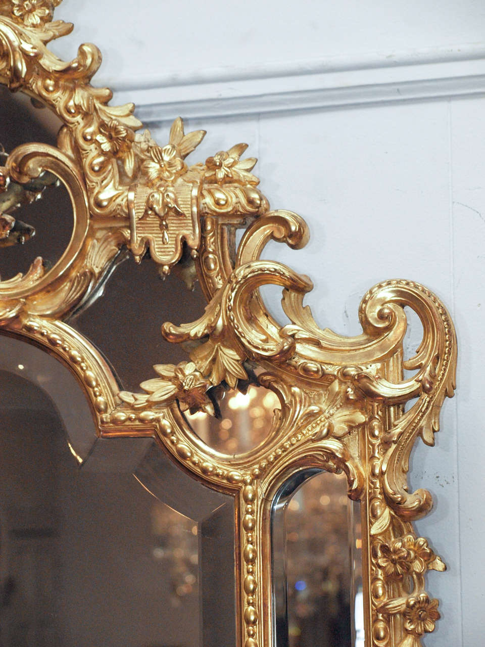 Antique Original Gold Leaf Mirror circa 1880 For Sale at 1stdibs
