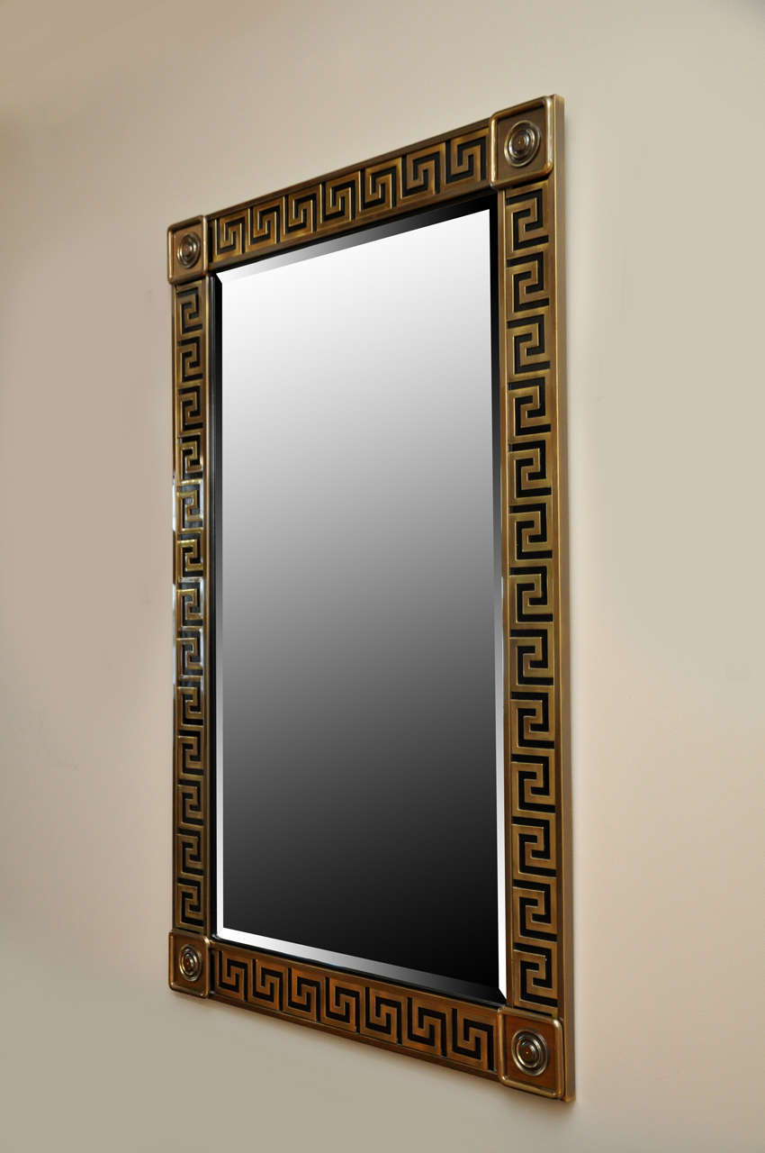 Mastercraft Greek Key Mirror at 1stDibs