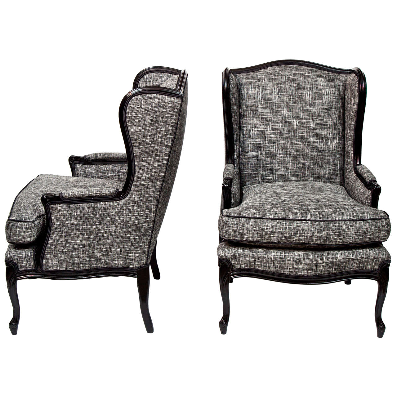 Pair of Tall Wingback Chairs at 1stDibs pair of wingback chairs, tall