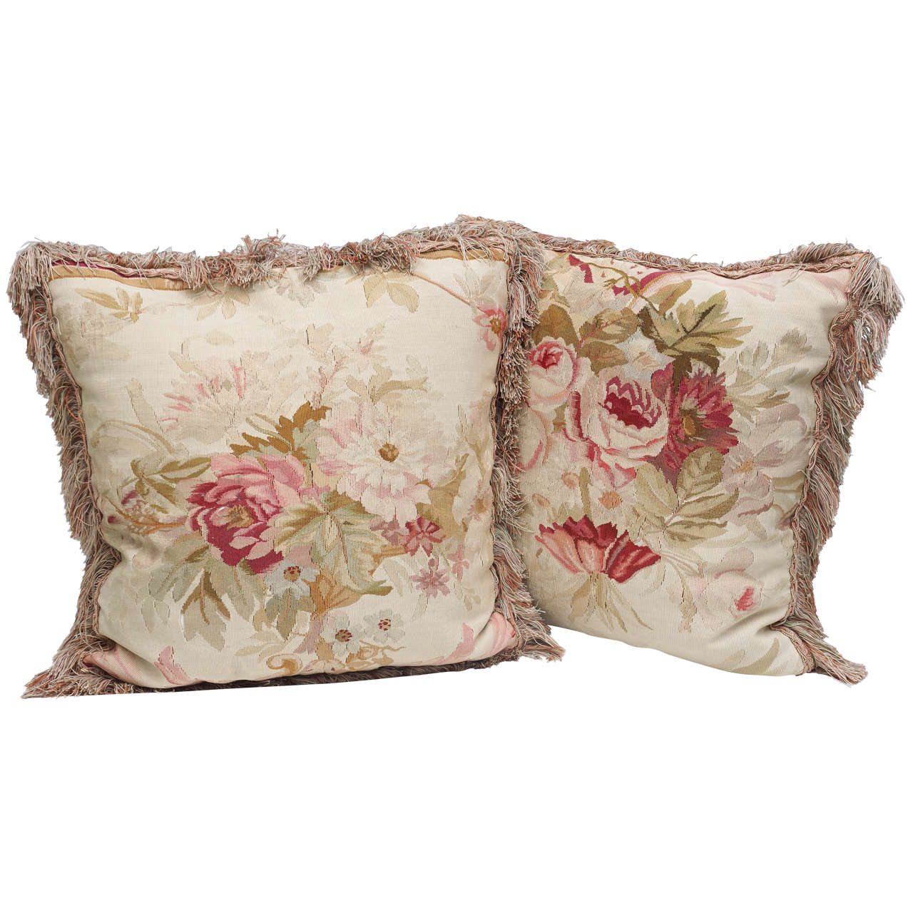 Pair of Aubusson Pillows at 1stDibs