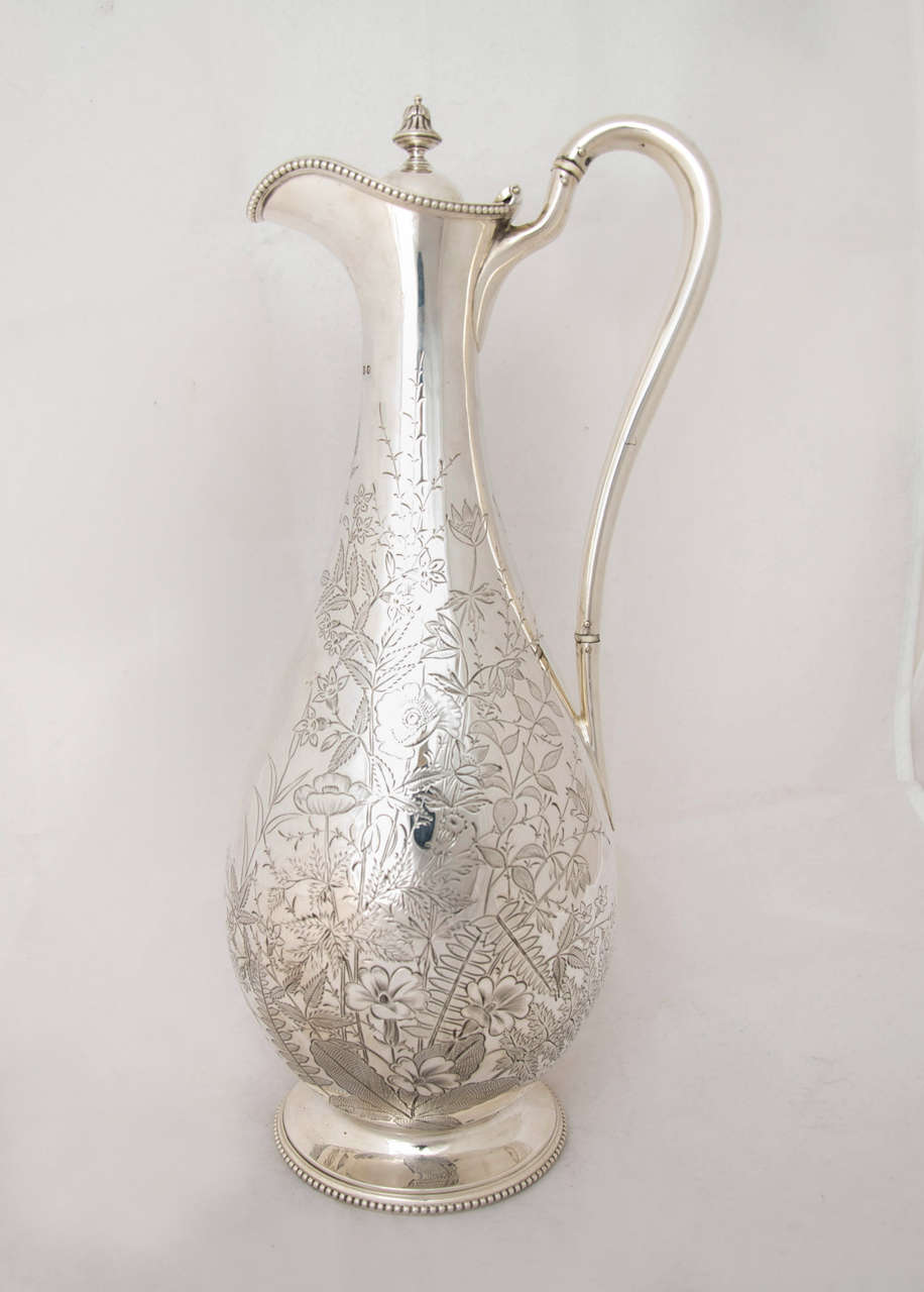 Antique Victorian Silver Wine Jug For Sale at 1stdibs