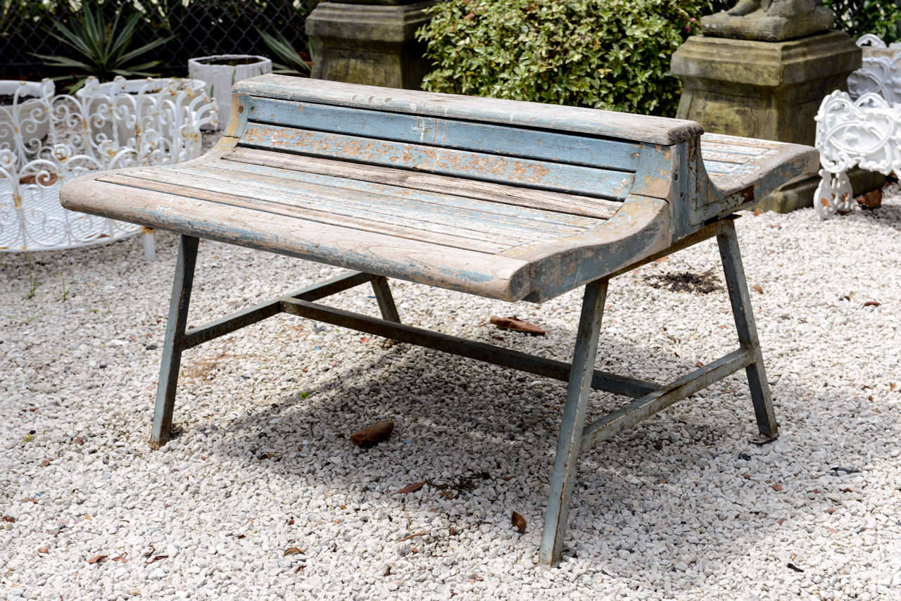 Antique French Park Bench at 1stDibs