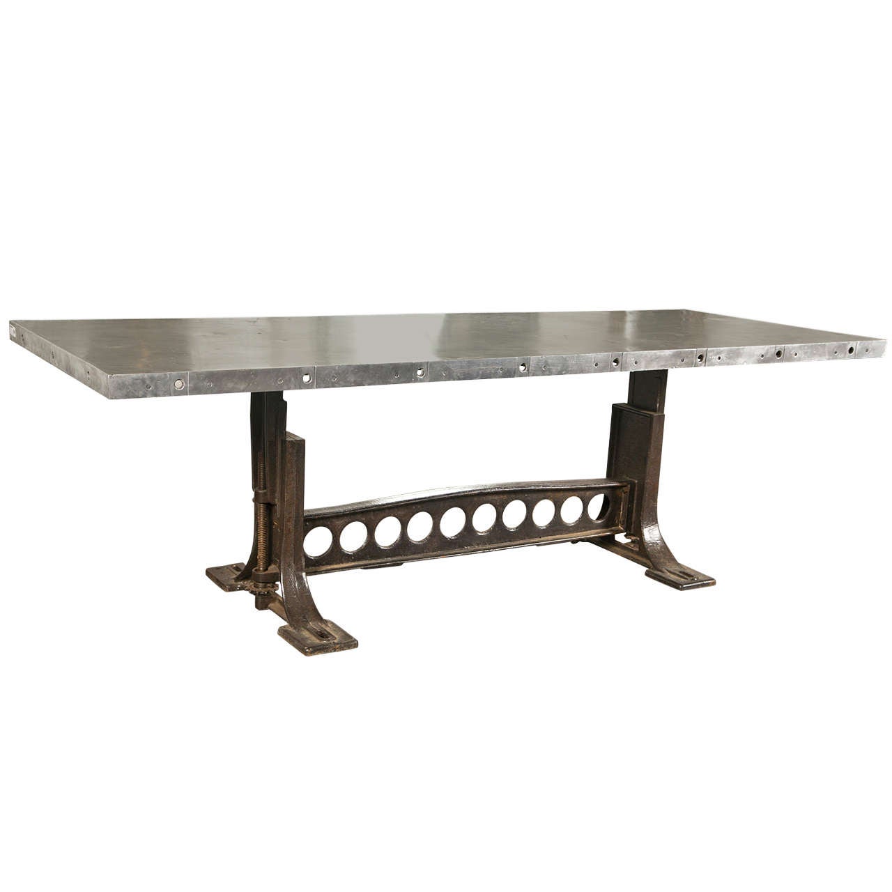 Industrial Style Dining Table at 1stDibs