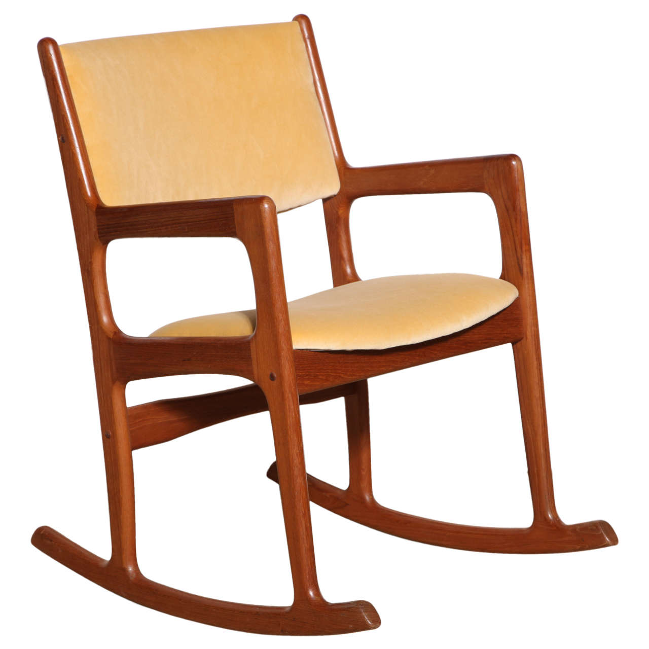 Danish Modern Teak Rocking Chair at 1stdibs