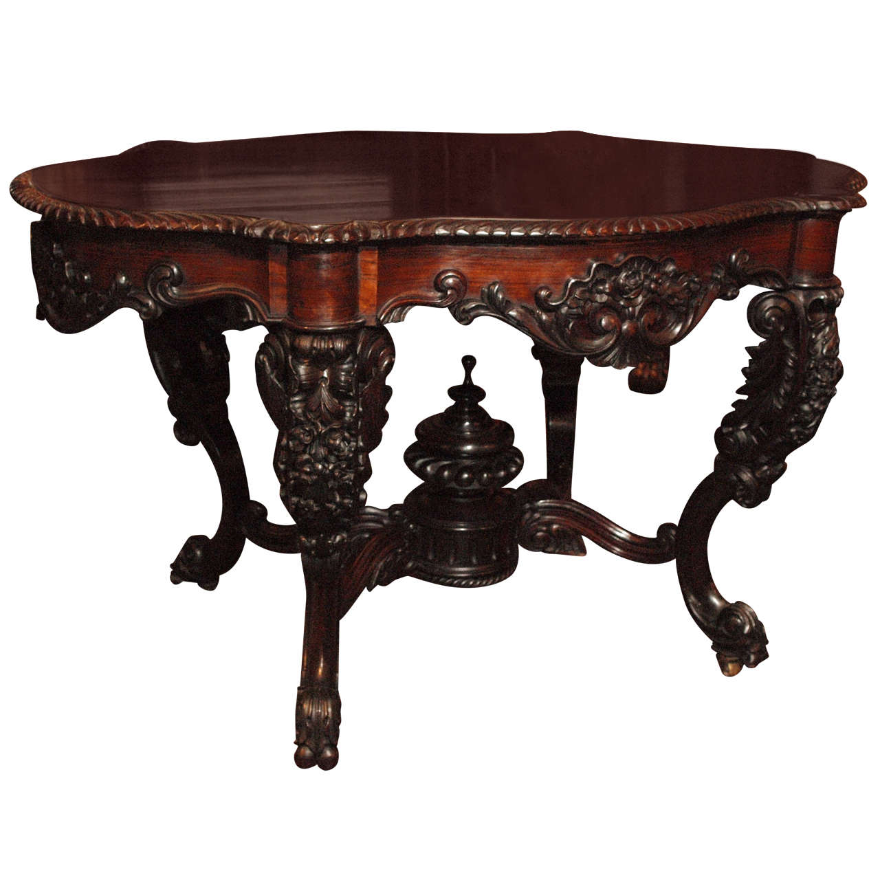 Antique Black Walnut Parlour Table circa 18601870 at 1stDibs 1860