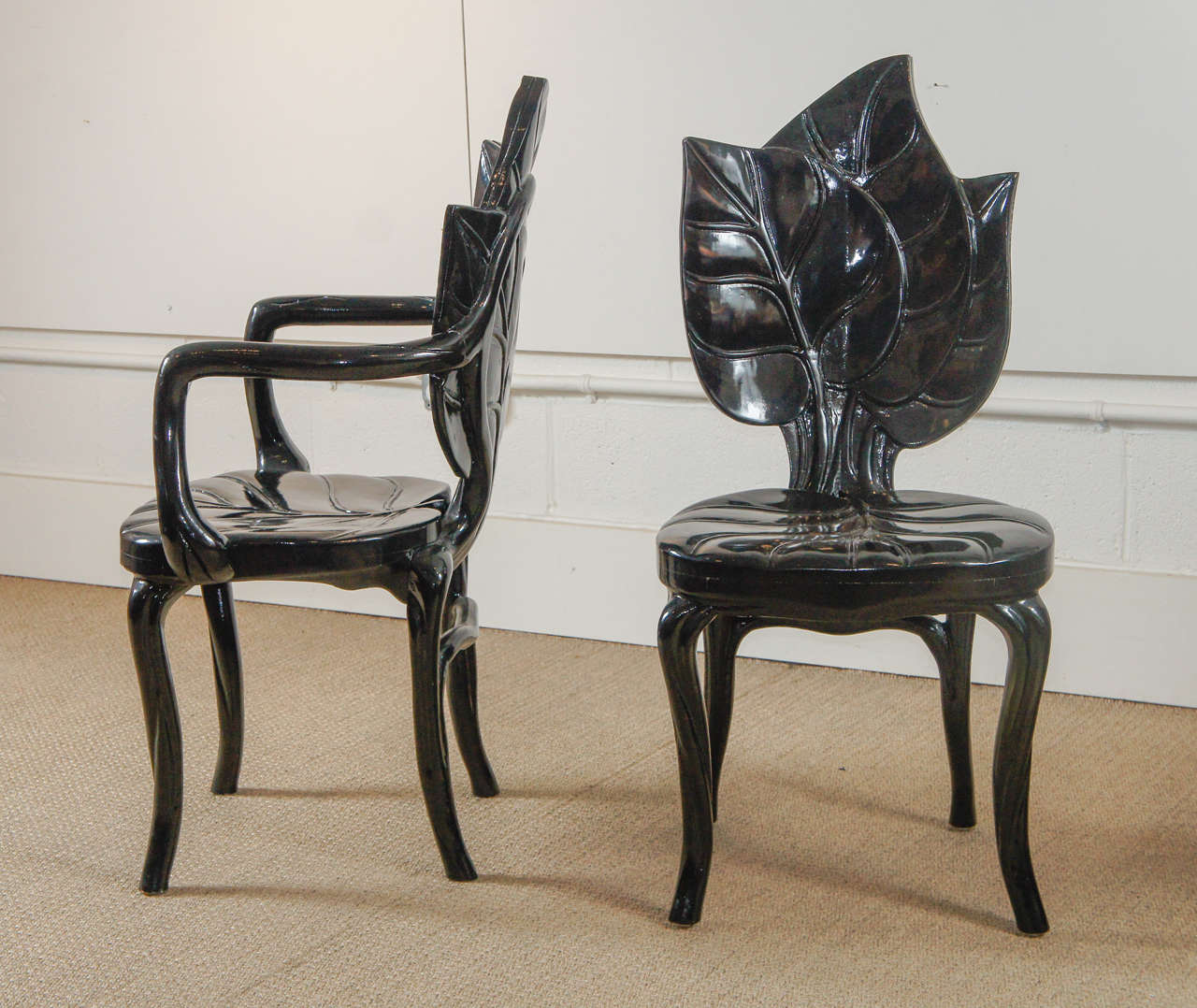 An Amazing Set of Eight Palm Leaf Chairs For Sale at 1stdibs