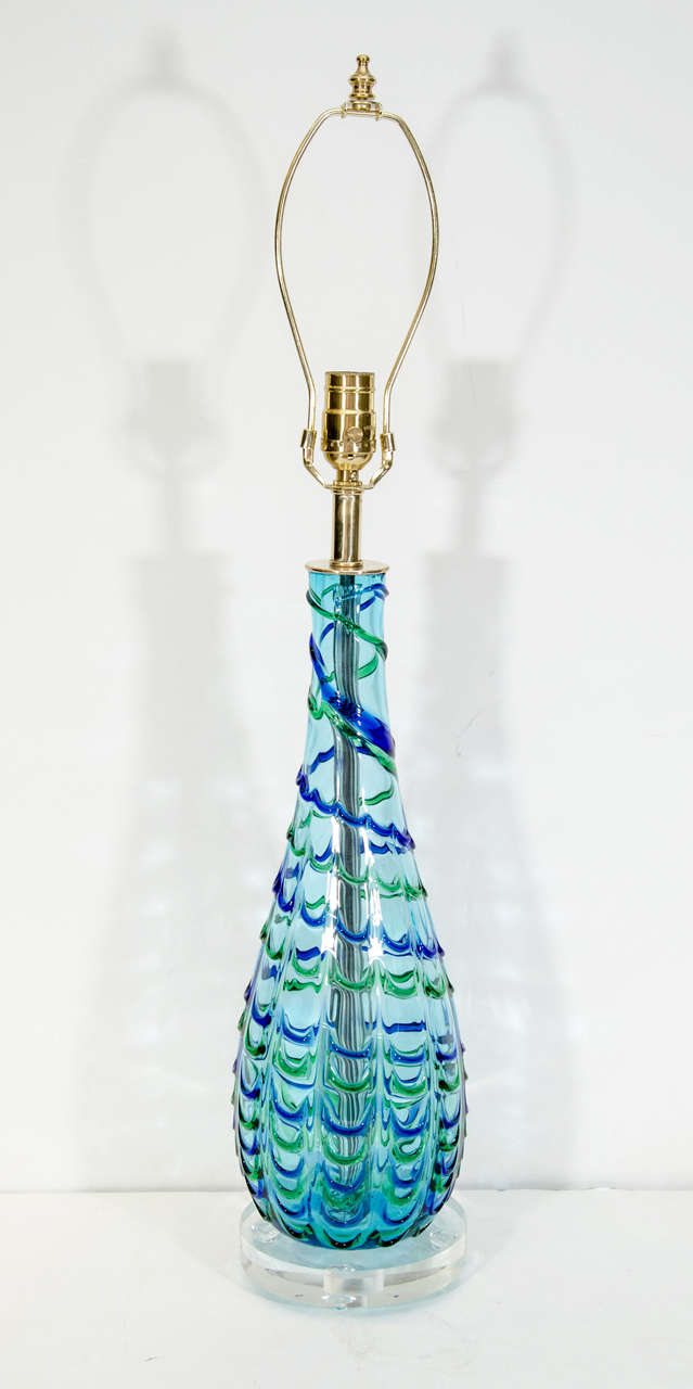 A Pair Of Murano Glass Lamps at 1stdibs