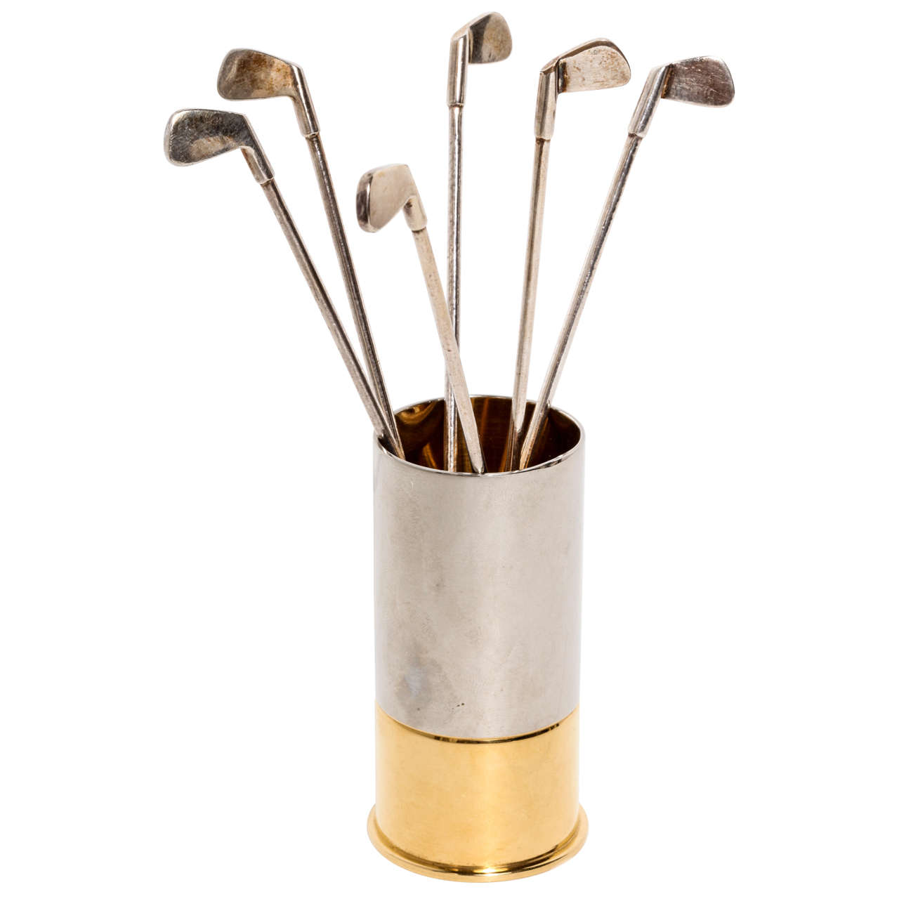 Hermes Golf Club Cocktail Stirrers in Shotgun Shell at 1stDibs