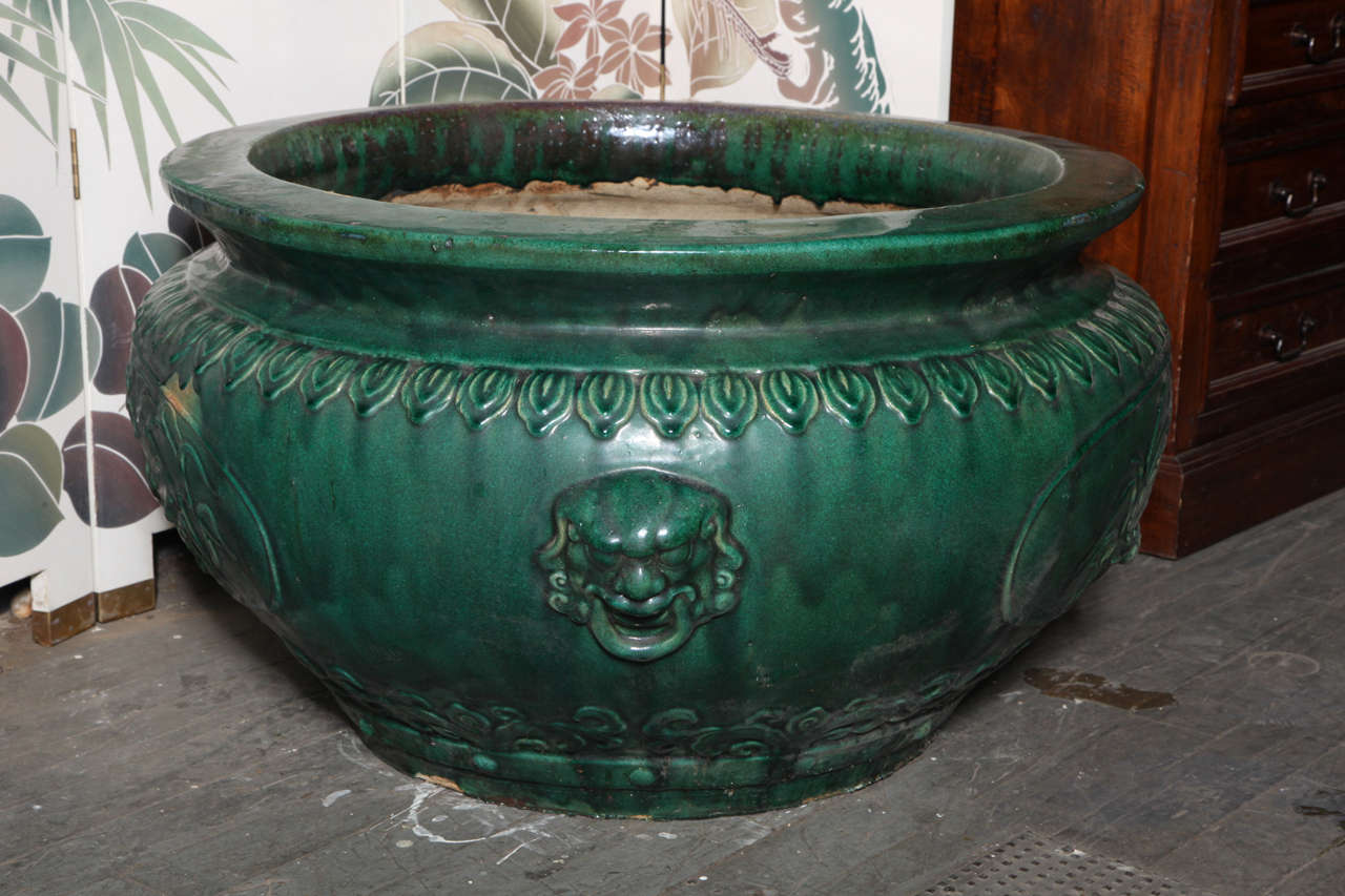 Antique Large Glazed Ceramic Planters, Hunan Province at 1stDibs