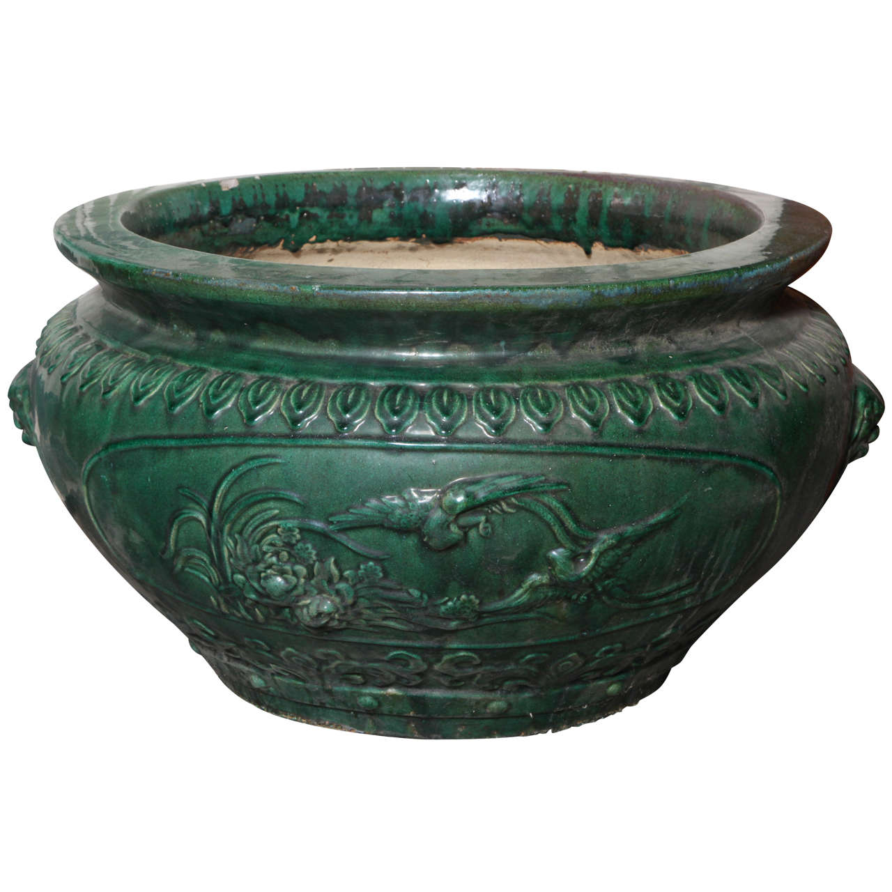 Antique Large Glazed Ceramic Planters, Hunan Province at 1stDibs