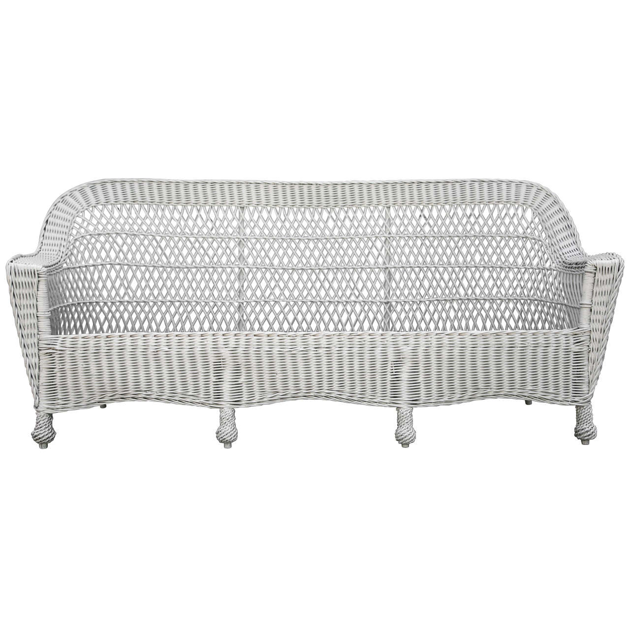 Antique Bar Harbor Wicker Sofa at 1stDibs