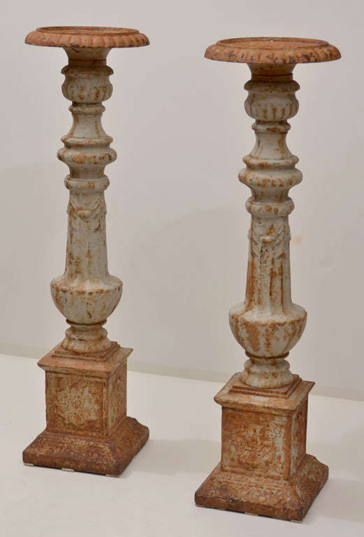 Antique Cast Iron Candlesticks at 1stDibs antique cast iron candle