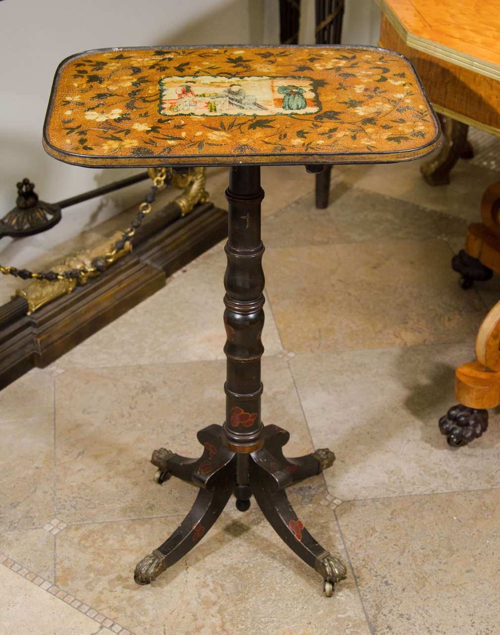 Rare Regency Chinoiserie TiltTop Table at 1stDibs