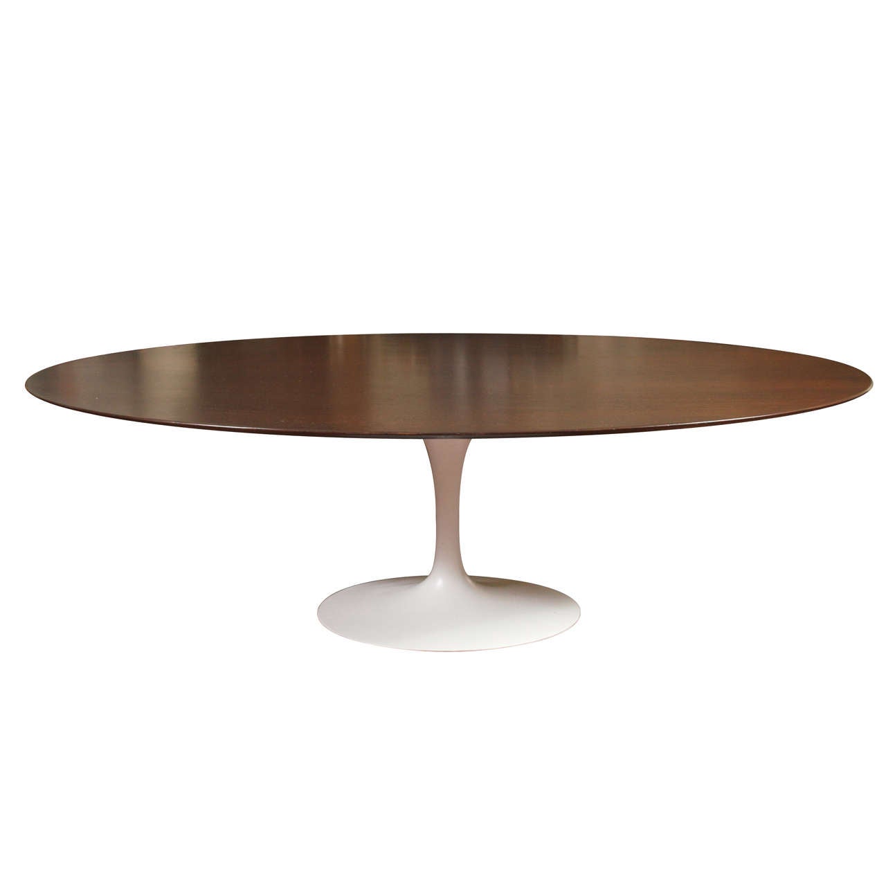 Knoll Associates Eero Saarinen Walnut Oval Dining Table at 1stDibs