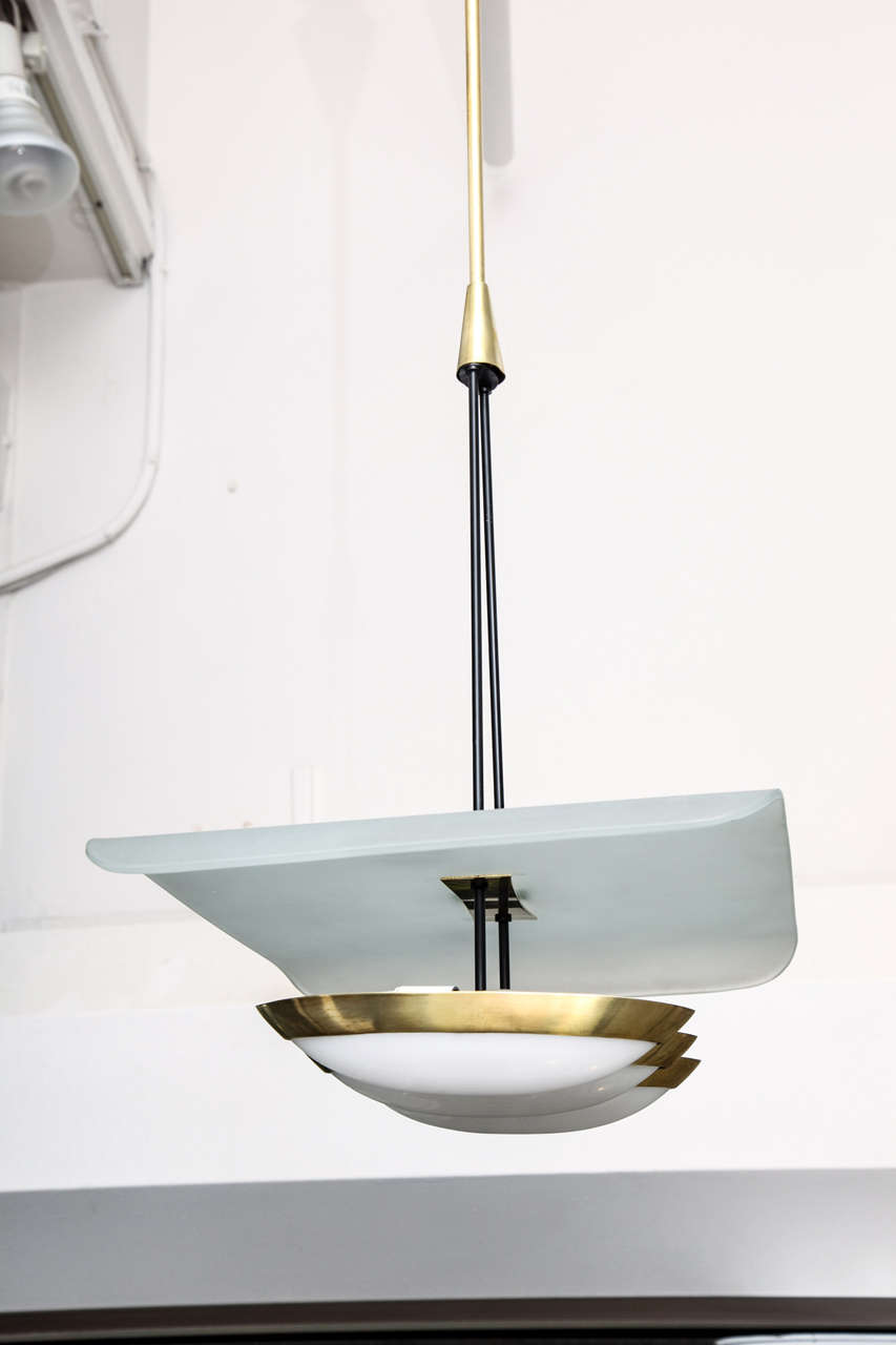 A Rare 1950's Italian Ceiling Fixture by Stilnovo at 1stdibs