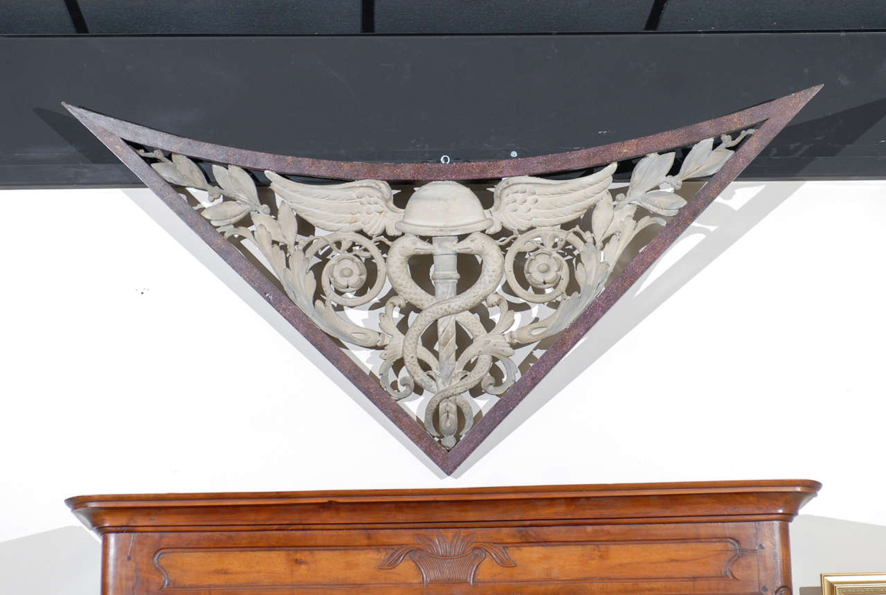 Pair of 19th Century Architectural Wall Hangings in Painted Finish For