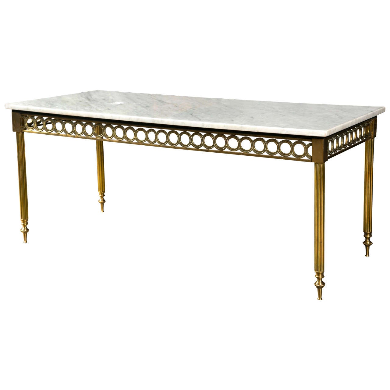 Maison Jansen French brass midcenturycoffee table, c. 1950 at 1stDibs