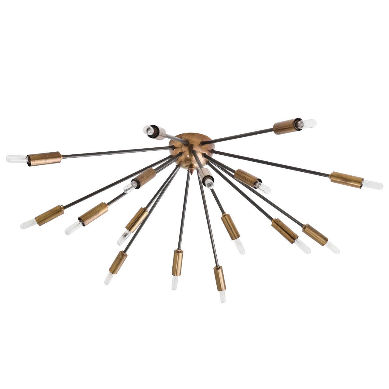 Midcentury Italian Flush Mount Ceiling Light at 1stDibs