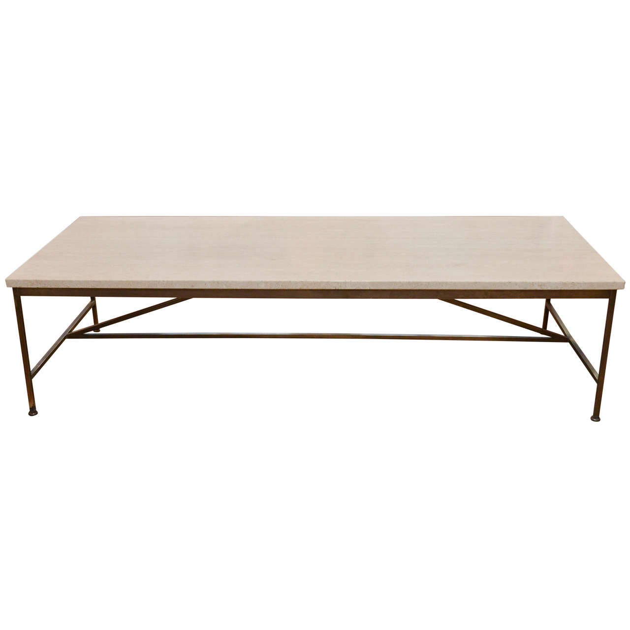 MidCentury Paul McCobb Travertine Coffee Table at 1stDibs