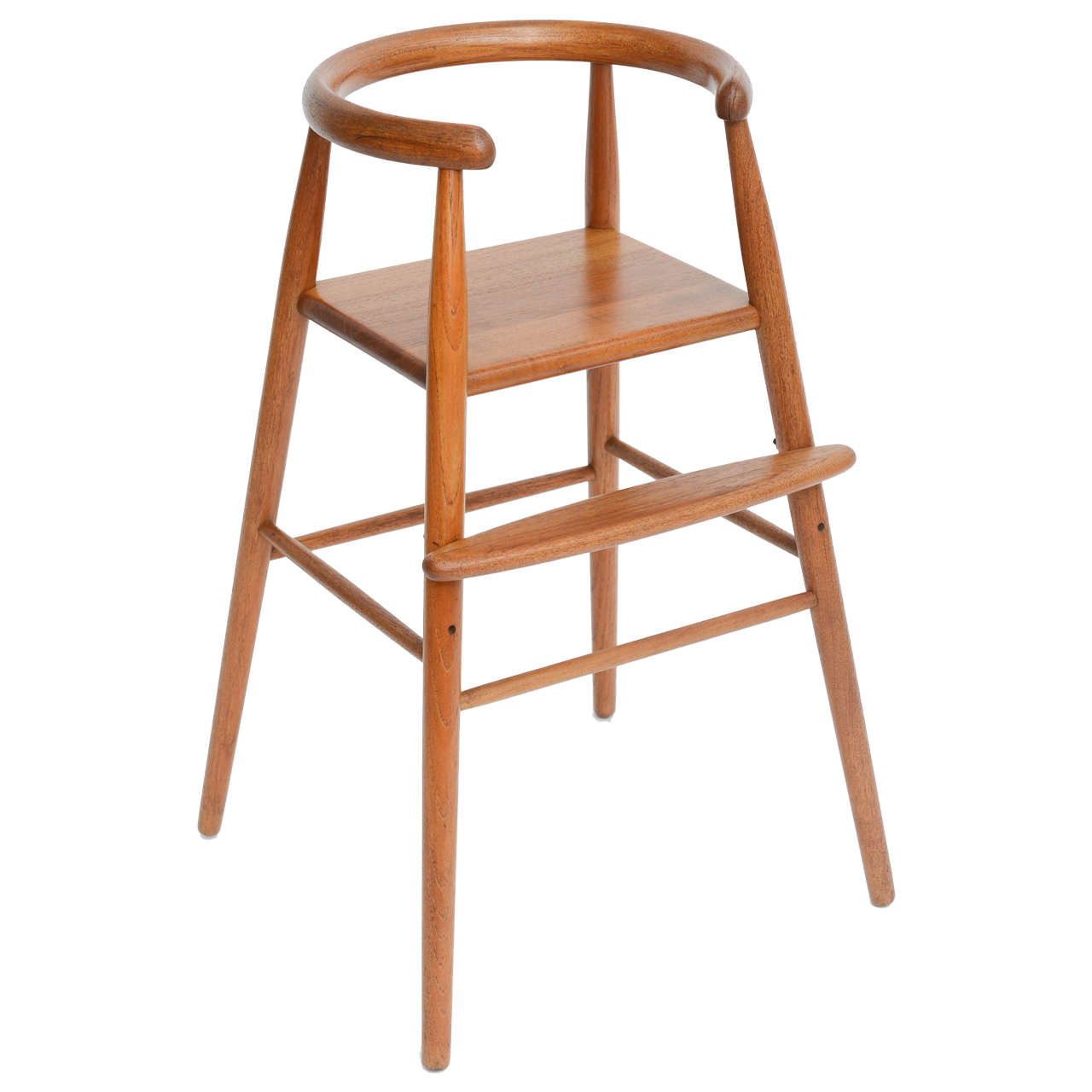 Teak Child's Modern High Chair Nanna Ditzel for Kolds Savvaerk at