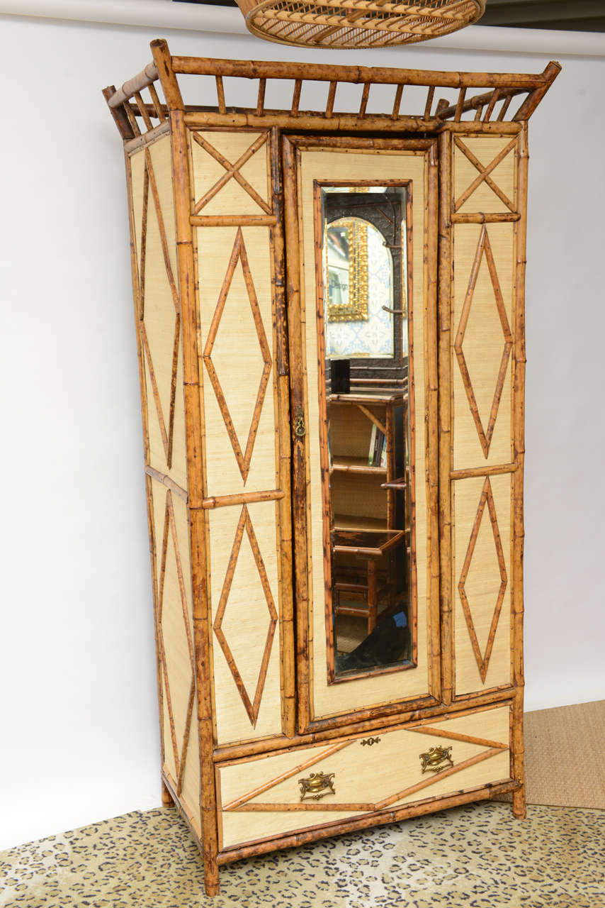 Superb 19th c. English Bamboo Wardrobe and Armoire at 1stDibs