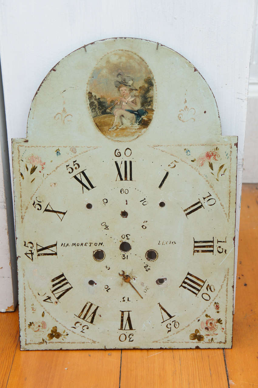 Three English Painted Metal BreakArch Clock Faces For Sale at 1stDibs