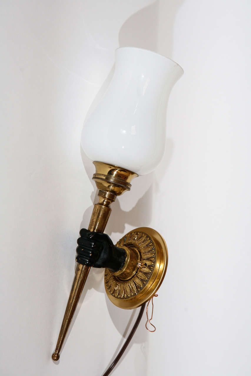 Single French Bronze Sconce at 1stDibs