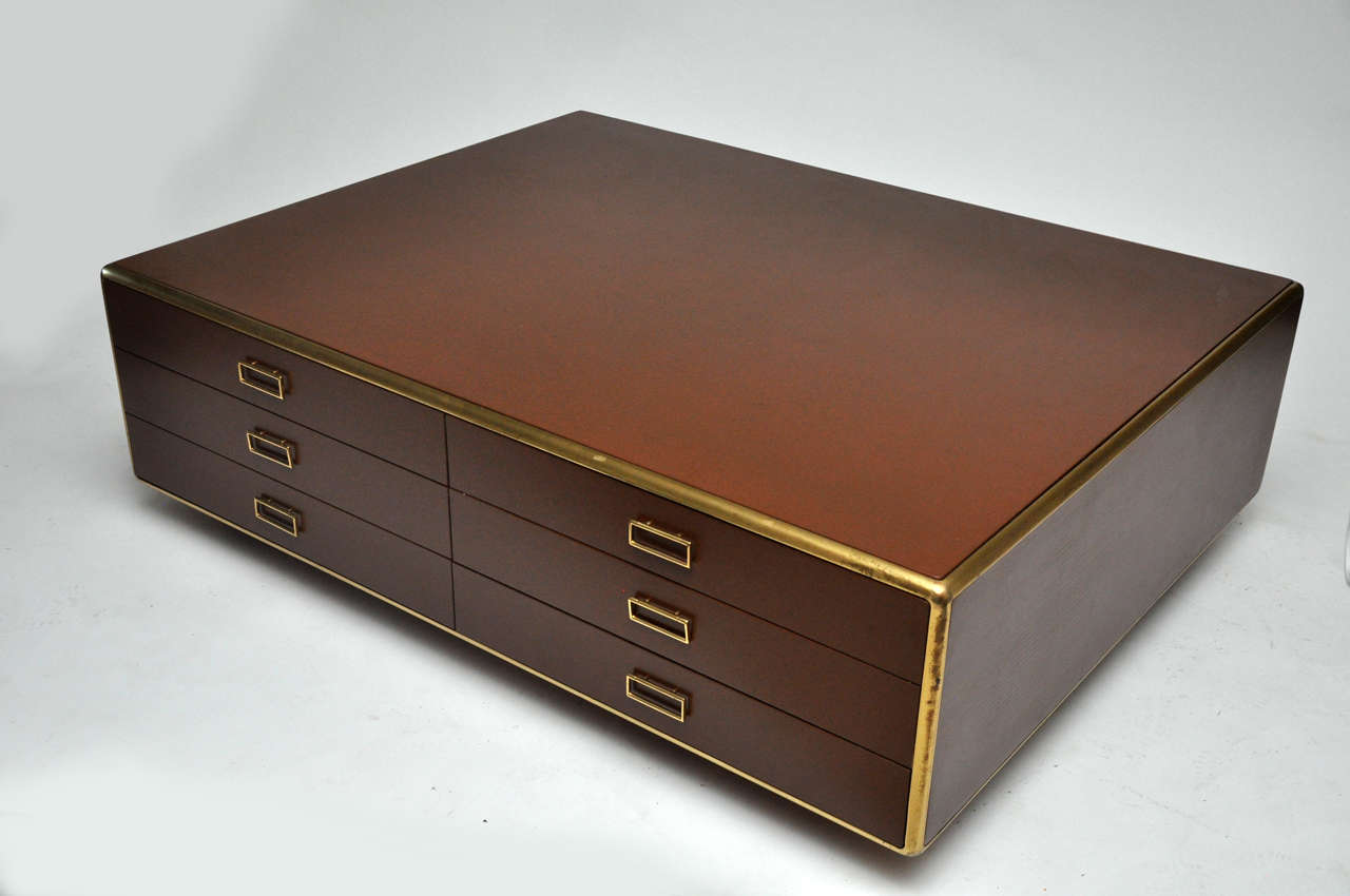 Large 2Sided 12Drawer Italian Coffee Table For Sale at 1stDibs