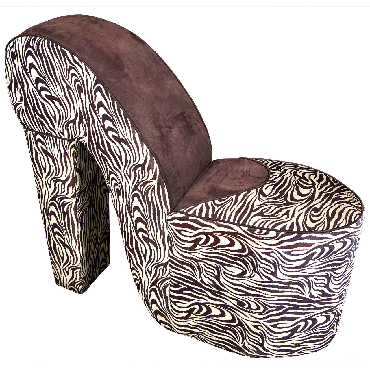 MidCentury Modern Slipper Chair with Zebra Stripes For Sale at 1stDibs