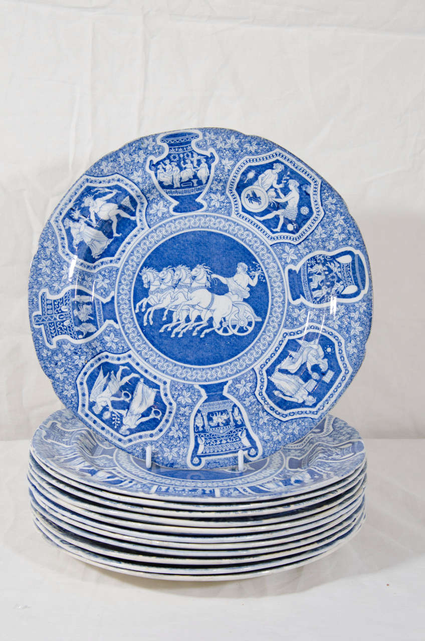 Antique Blue and White Dishes "Greekware" at 1stDibs antique blue and