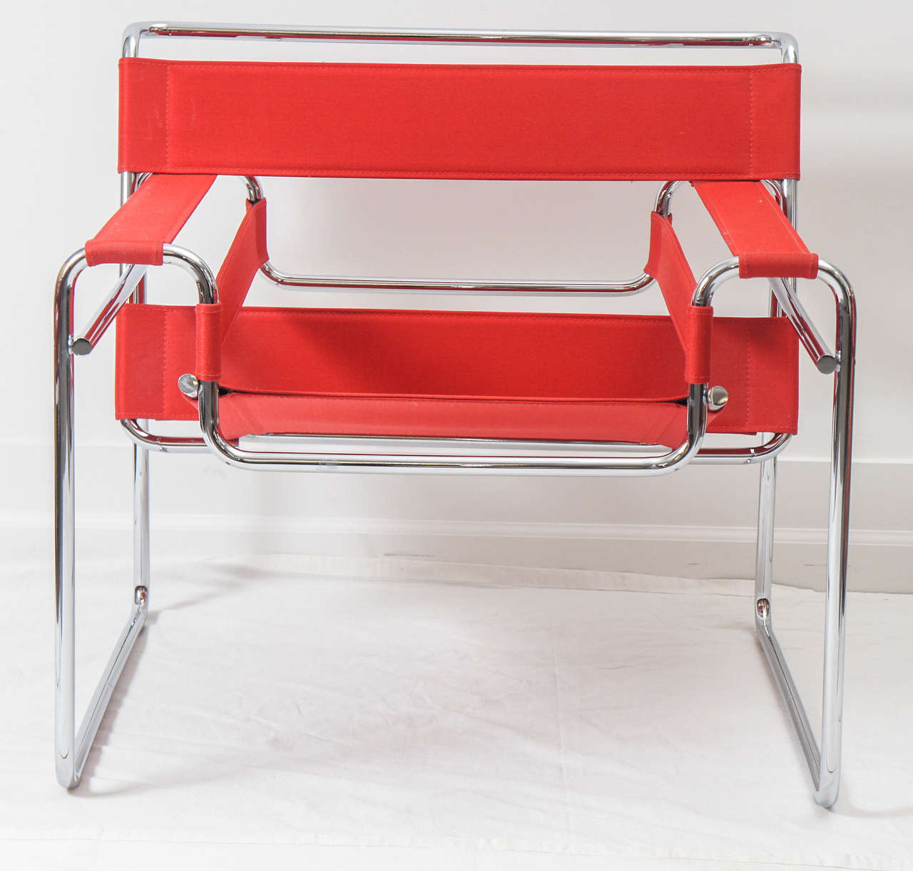Pair of Knoll Studio RED Wassily Chairs, Model B3 For Sale at 1stDibs