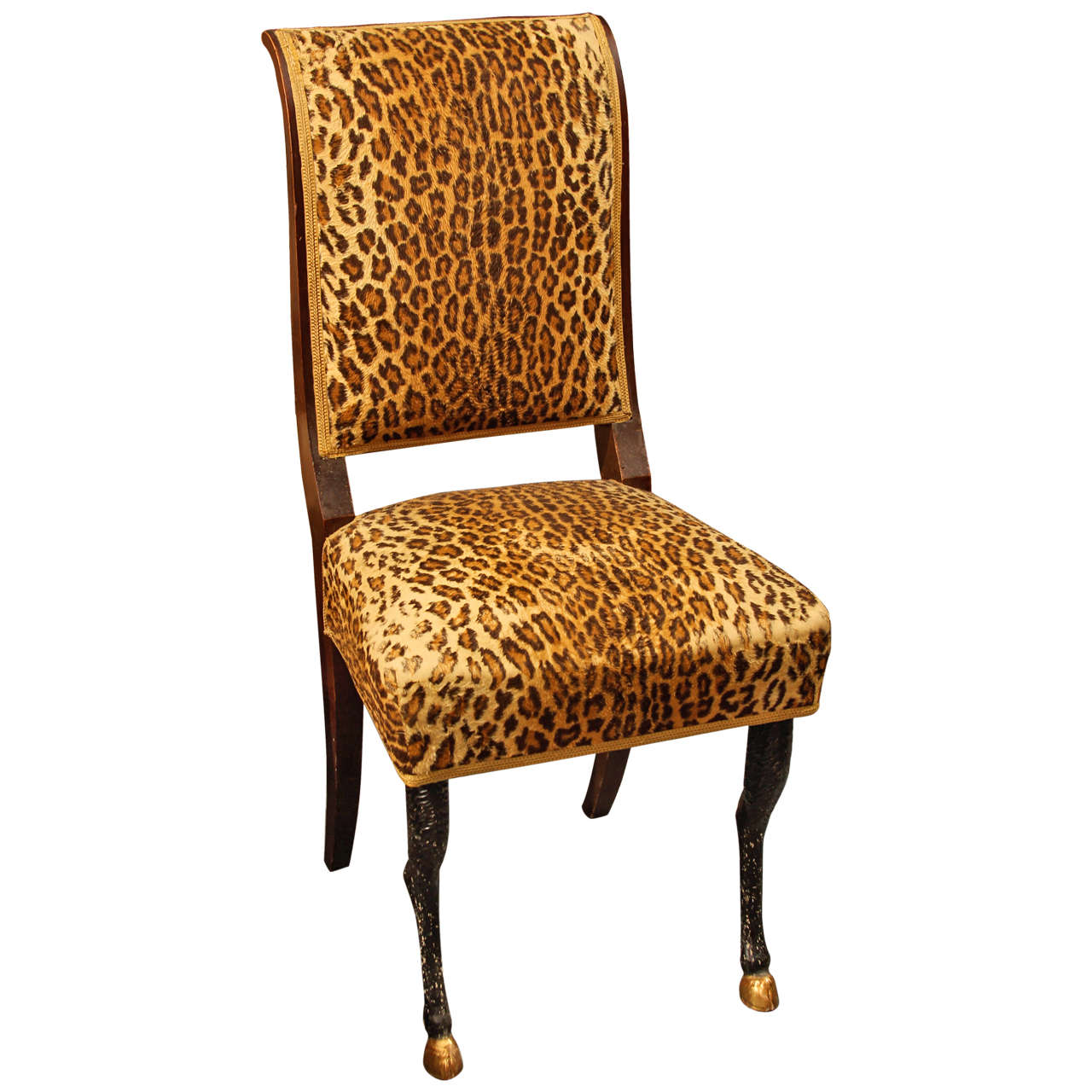 Faux Leopard Chair at 1stDibs
