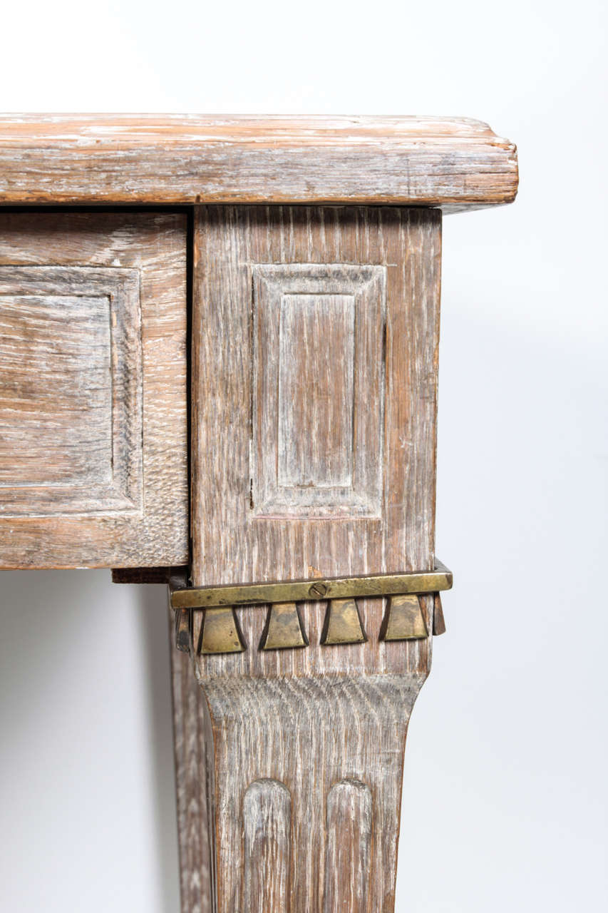 Limed Oak Desk by Maison Jansen For Sale at 1stDibs