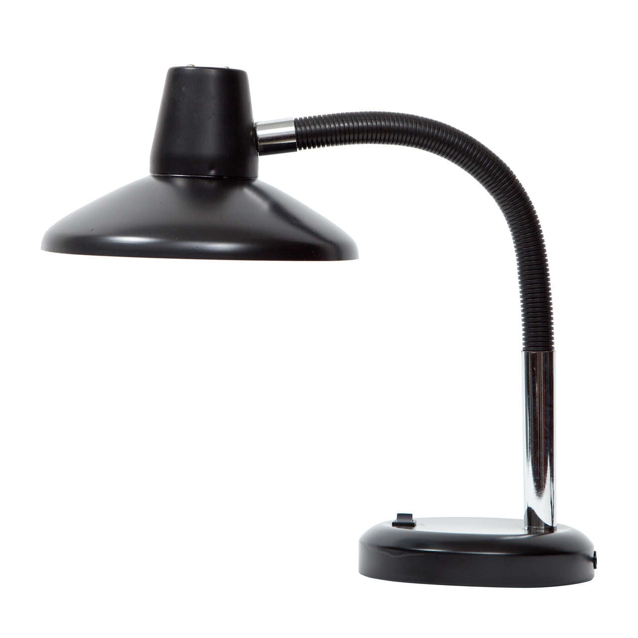 V Light Gooseneck Halogen Desk Lamp Black CleanLined Black Gooseneck Desk Lamp For Sale at 1stdibs