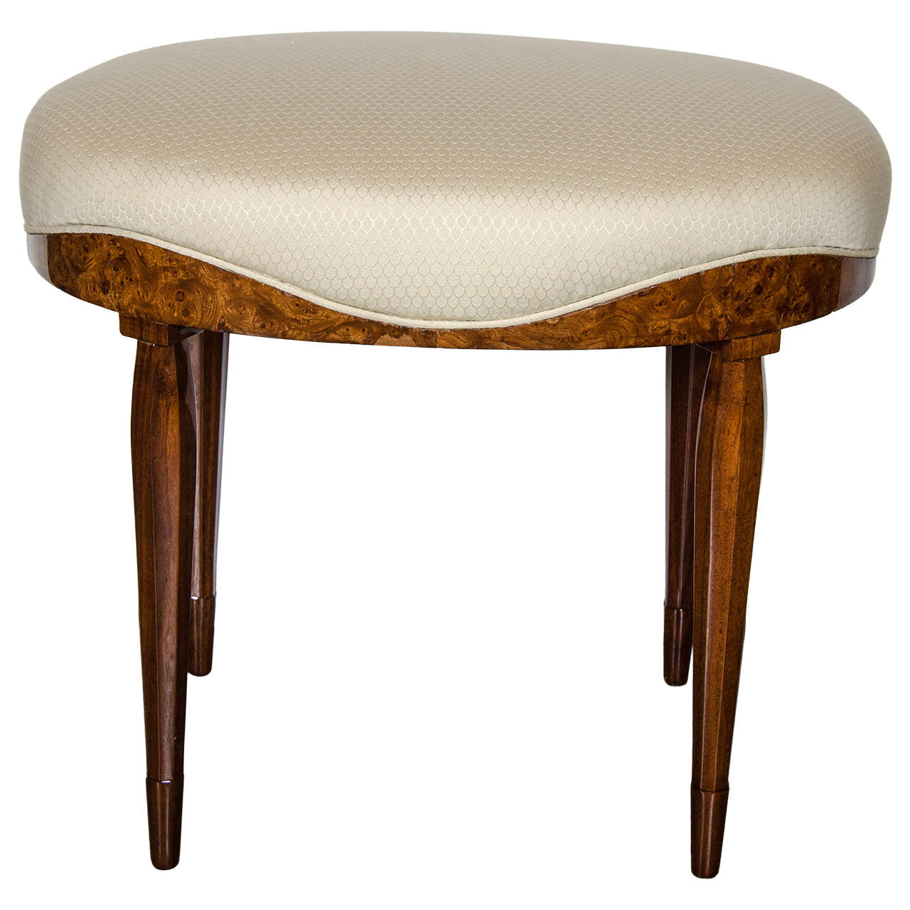 Art Deco Oval Vanity Stool in the Manner of Ruhlmann at 1stDibs art deco vanity stool