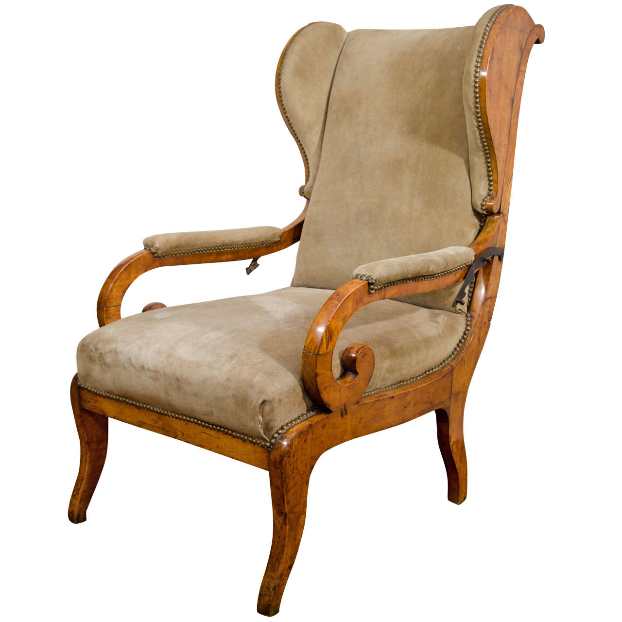 A North European Satinbirch Reclining Armchair at 1stDibs