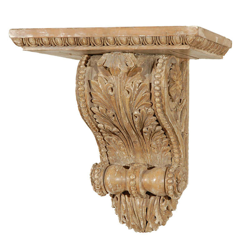 19th Carved Wooden Corbel For Sale at 1stdibs