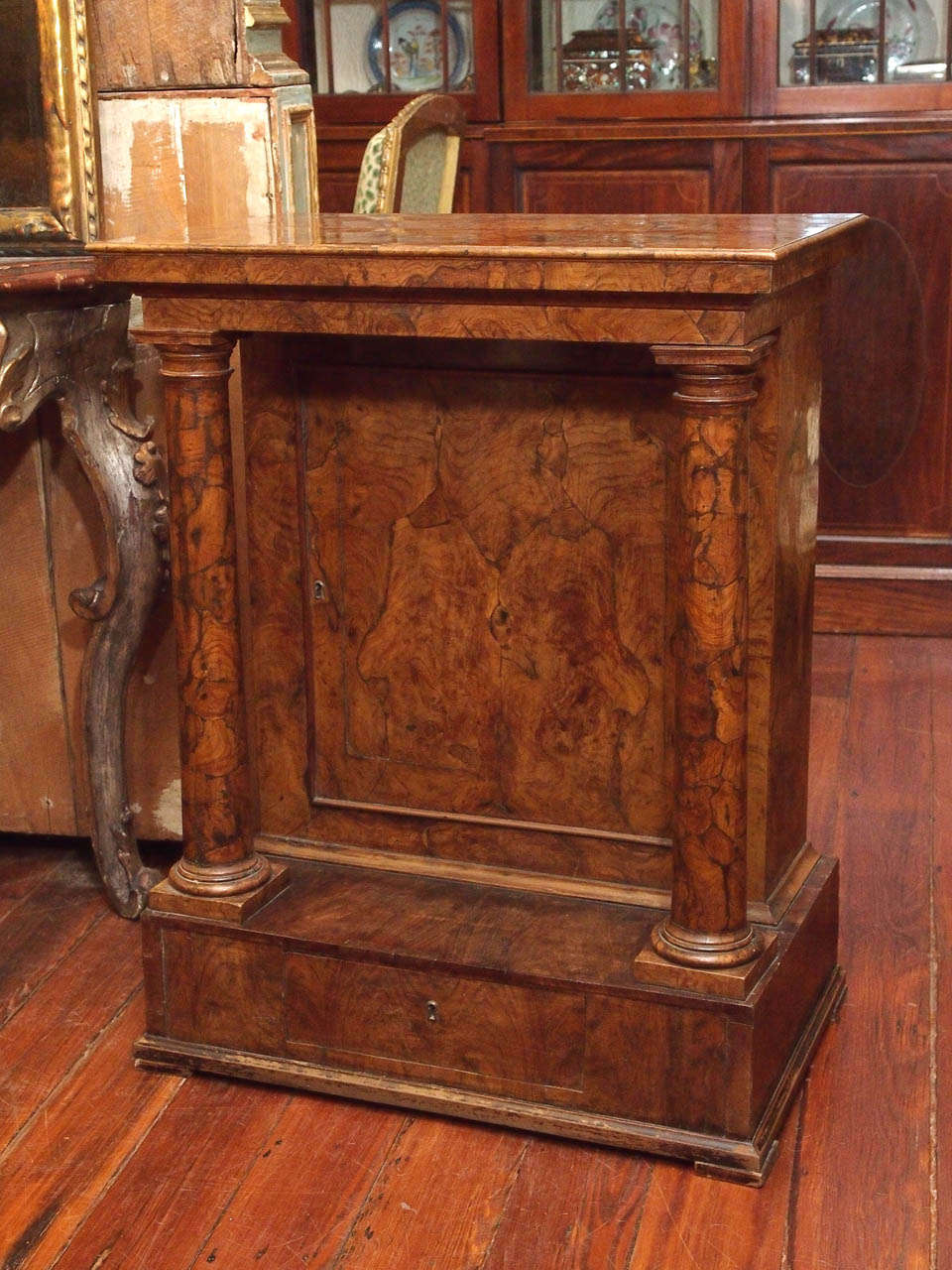 19th c. Oyster Burl Italian For Sale at 1stDibs