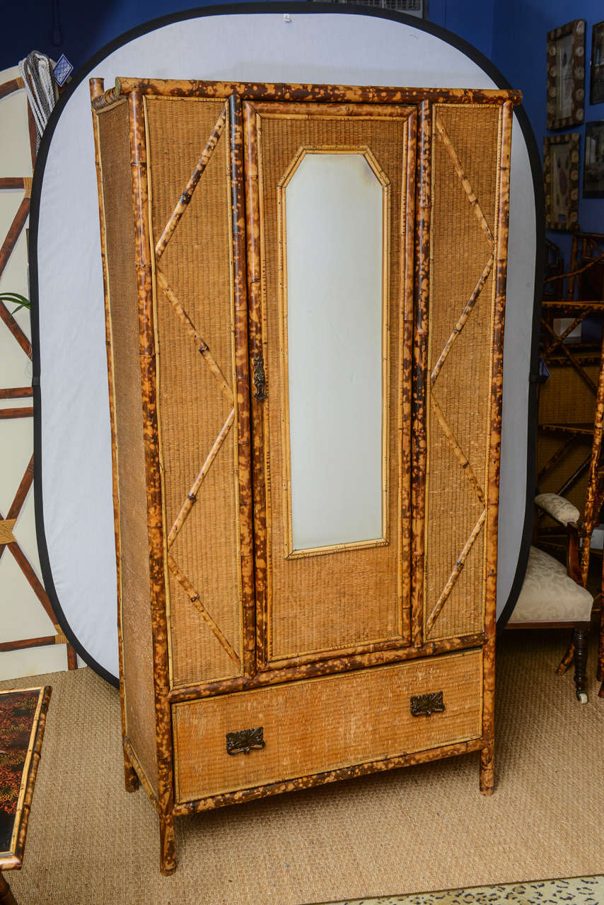 19th Century English Bamboo and Rattan Armoire at 1stDibs bamboo