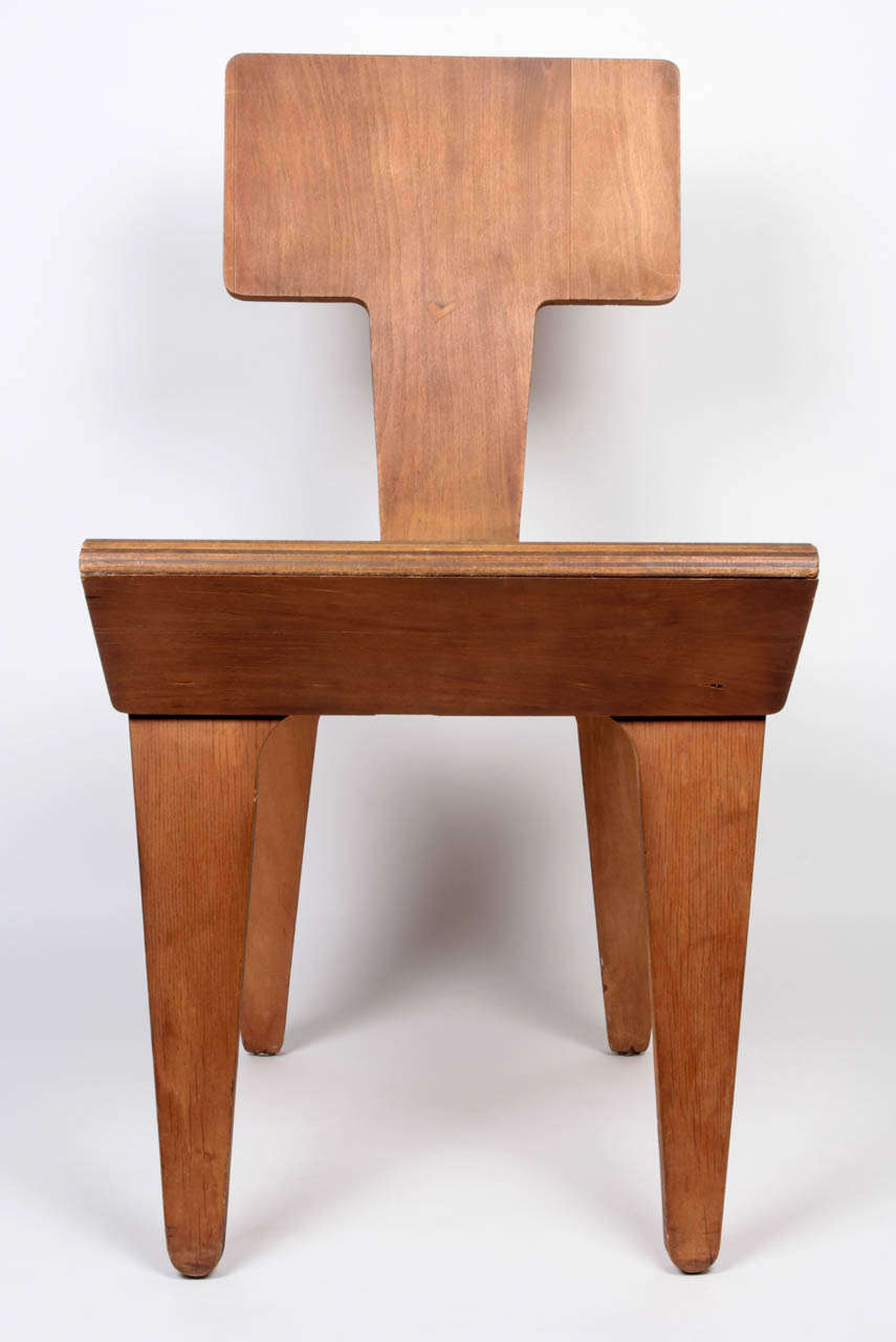 Nathan Lerner New Bauhaus Chicago "Chair in a Box" 1947 For Sale at 1stDibs