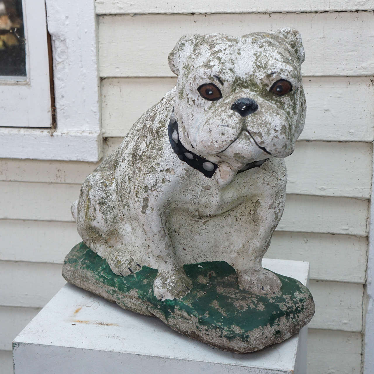 English Bulldog Cast Cement Garden Sculpture at 1stDibs
