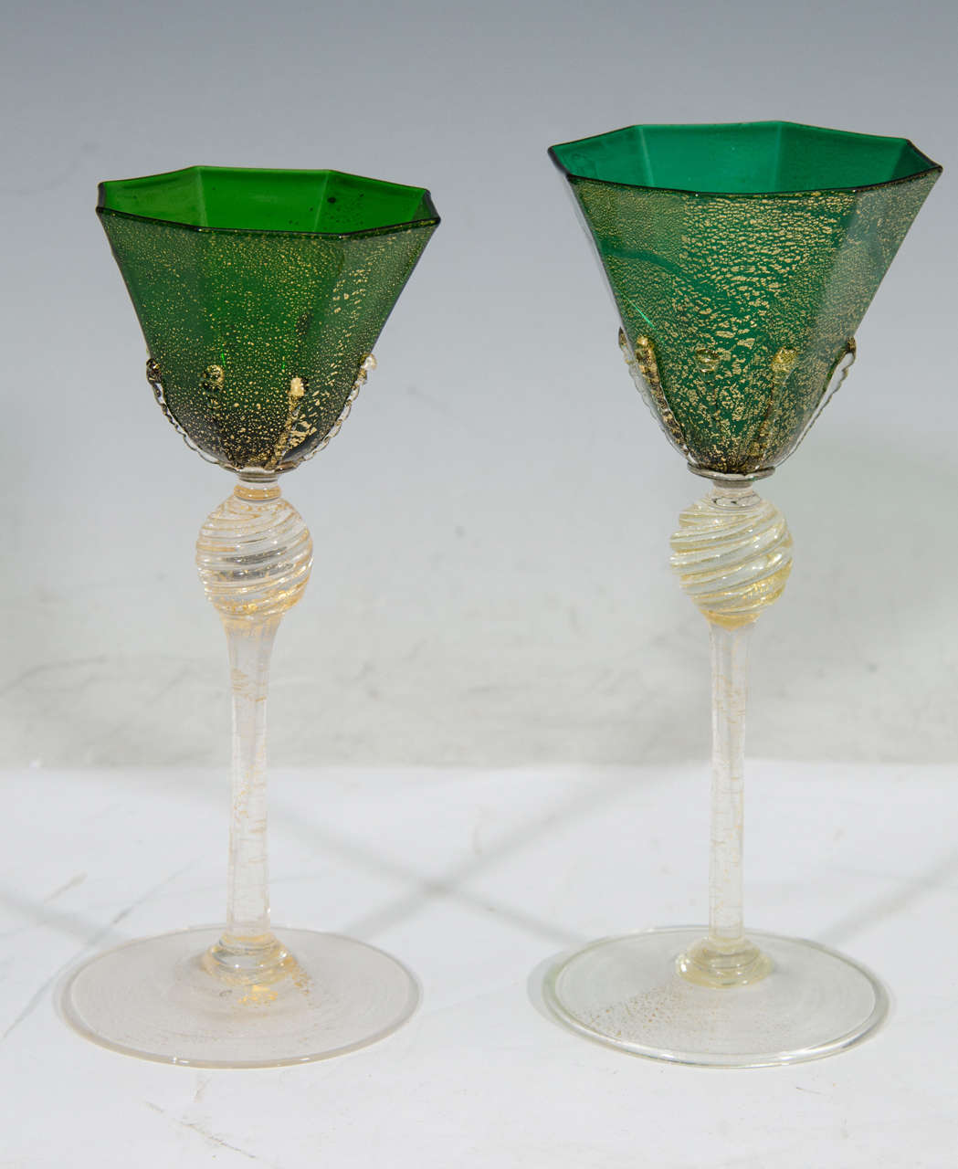 Vintage Set of 12 Glass Stemware at 1stDibs