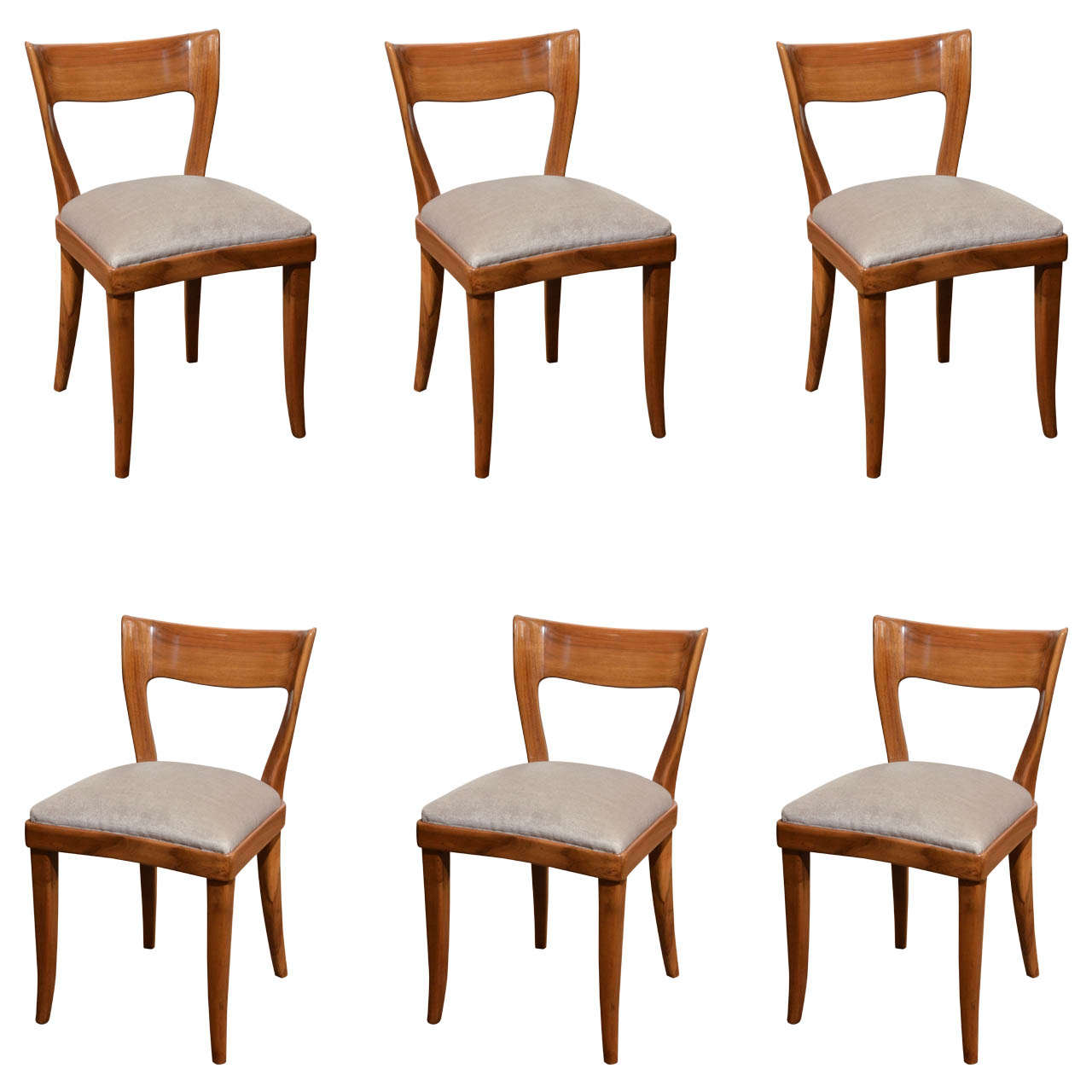 Set Of Six Midcentury Italian Dining Chairs By Cassina For Sale at 1stdibs